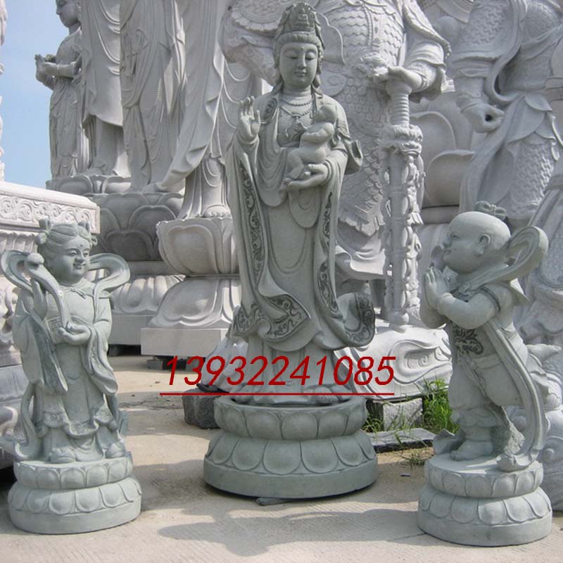 童子观音像制作安装雕像,寺院雕塑
